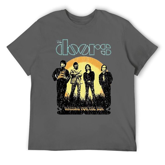 Psychedelic Sun Graphic Tee, Vintage 60s Rock Band Inspired, Retro Music Lover Apparel Dark Gray-style 2XL