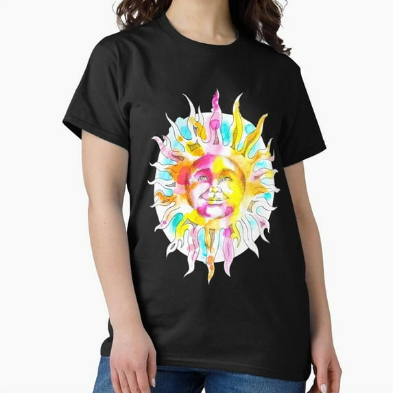 Psychedelic Sunshine, Groovy 60s Hippie Themed Art Design Gift G29110 Unisex T-Shirt, Up to Size 5XL