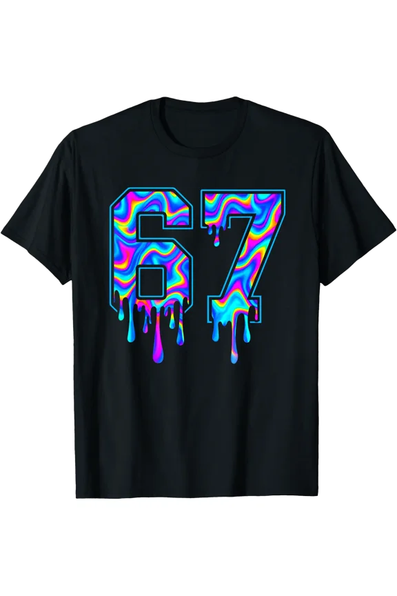 Psychedelic Swirl 67 Drip T-Shirt for Trendy Style and Unique Expression