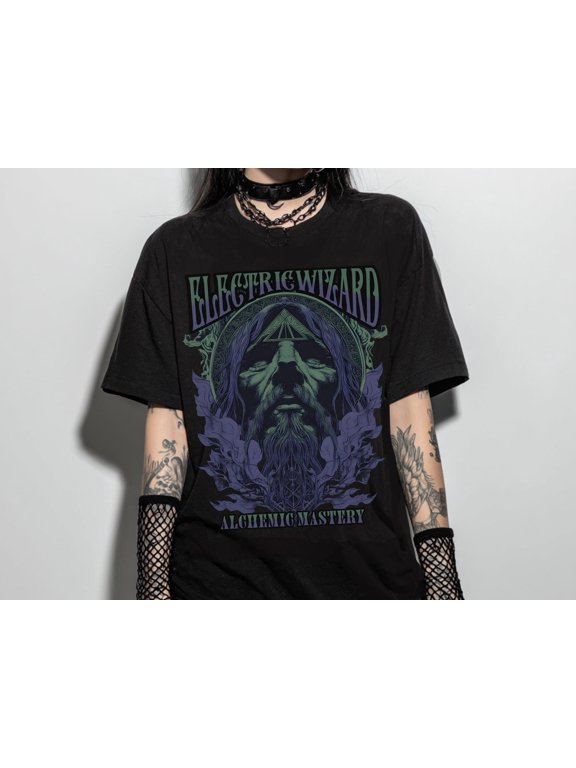 Psychedelic T-Shirt, Retro 70s Graphic Tee, Vintage Rock Shirt, Trippy Gothic Style, Punk Grunge Apparel, Unisex Gildan 5000