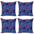 thumbnail image 1 of Ambesonne Nautical Throw Pillow Cover 4 Pack, Starfish Animal Art, 18", Turquoise Pink, 1 of 5