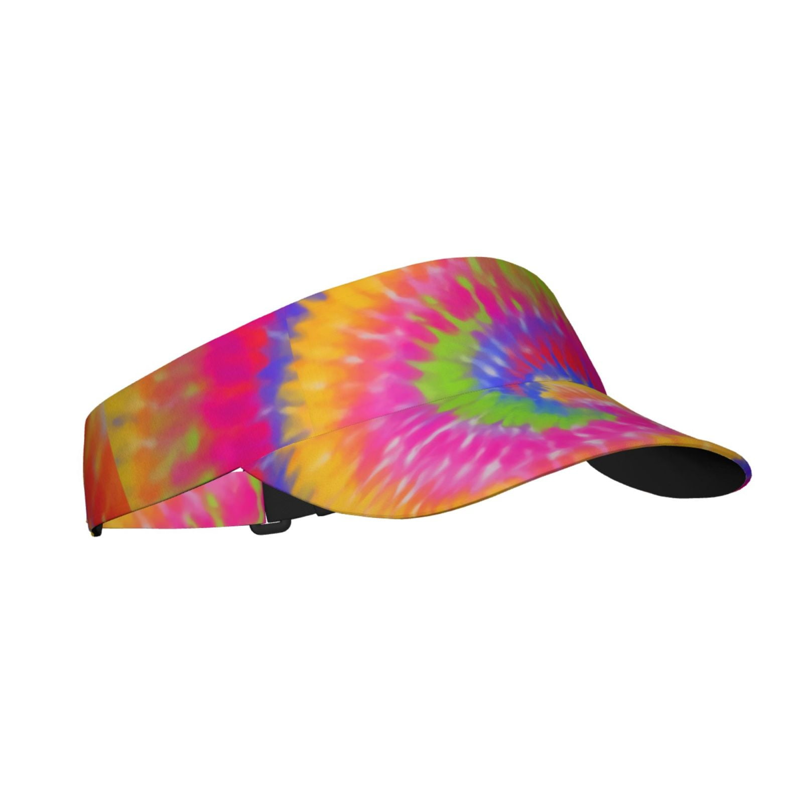 Psychedelic Tie Dye Adult Sunscreen Visor Cap,Open Top Hat For Women