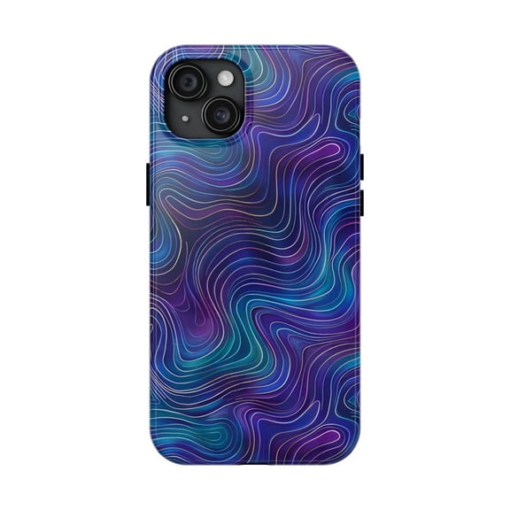 Psychedelic Wavy Swirl Style Case for iPhone 11 12 13 14 15 16 17 Pro Max Plus