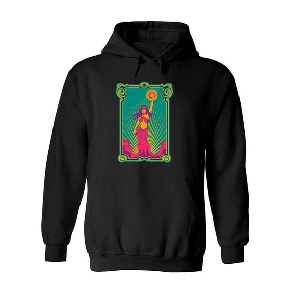 Psychedelic Woman Poster Hoodie Women -Image by Shutterstock, Female Large