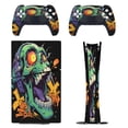 thumbnail image 1 of Psychedelic Zombie Skull Print PS5/PS5 Pro/PS5 Slim Digital Disc Skin Sticker For Console And Controller Skins, 1 of 7