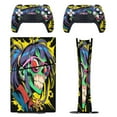 thumbnail image 1 of Psychedelic Zombie Skull Print PS5/PS5 Pro/PS5 Slim Digital Disc Skin Sticker For Console And Controller Skins, 1 of 7