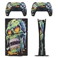 thumbnail image 1 of Psychedelic Zombie Skull Print PS5/PS5 Pro/PS5 Slim Digital Disc Skin Sticker For Console And Controller Skins, 1 of 7