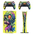 thumbnail image 1 of Psychedelic Zombie Skull Print PS5/PS5 Pro/PS5 Slim Digital Disc Skin Sticker For Console And Controller Skins, 1 of 7