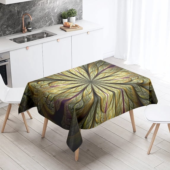 Psychedelic personalized printed tablecloth colorful abstract geometric restaurant table decoration and