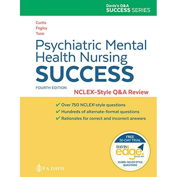 Pre-Owned Psychiatric Mental Health Nursing Success: NCLEXr-Style Q&A Review: NCLEX-Style Q&A Review, 9781719640619, 1719640610, Paperback, Fourth edition