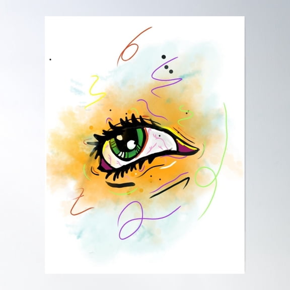 Psychic Eye Poster Wall Art, Modern Wall Decor, 24x36 UNFRAMED