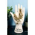 thumbnail image 1 of Psychic Fortune Teller Palmistry White Hand Palm Ceramic Figurine Jewelry Holder, 1 of 6