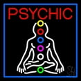 thumbnail image 1 of Psychic Health Blue Border LED Neon Sign 24" Tall x 24" Wide - inches Black Square Cut Acrylic Backing, with Dimmer - Bright and Premium built indoor LED Neon Sign for Storefront., 1 of 7