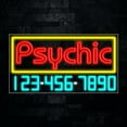 thumbnail image 1 of Psychic LED Neon Sign 33"L x 18"H #35099, 1 of 3