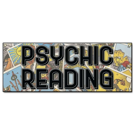 Psychic Readings | 48" X 120" Banner | Heavy Duty 13oz. Outdoor Vinyl Single Sided With Grommets | Made in The USA