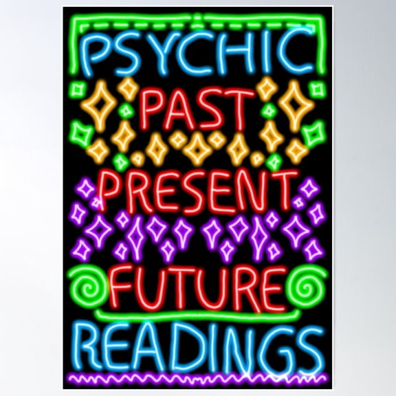 Psychic Readings Past Present And Future Poster Wall Art, Modern Wall Decor For Living Room Bedroom, 24x36 UNFRAMED