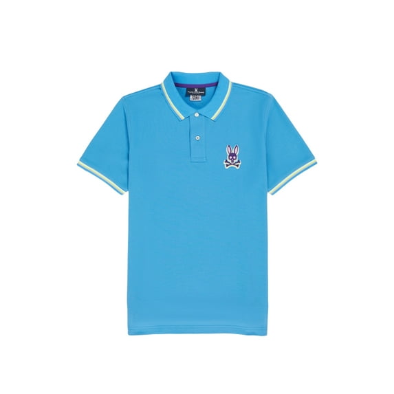 Psycho Bunny Hudson Bunny Logo Polo Cornflower Blue Men's Shirt B6K762U1PC-CFRCornflowerS