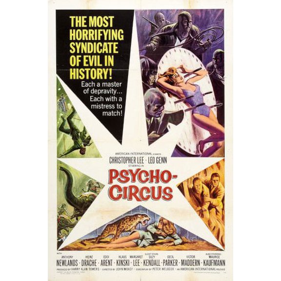 Psycho Circus Movie Poster 16x24 Poster Medium Art Poster 16x24 Unframed, Age: Adults Western Graphic