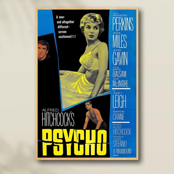 Psycho Classic Movie, Unframed Poster