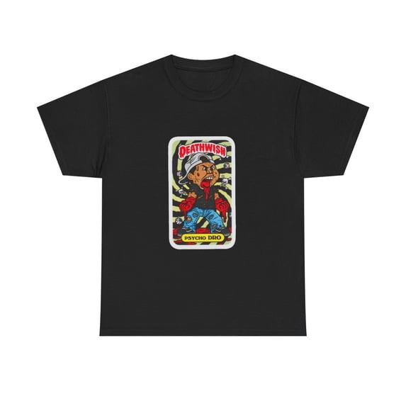 Psycho Dro Low Life Kid Deathwish 2000s Skateboard Vintage Classic TShirt Print - Black / M