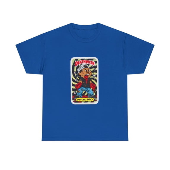 Psycho Dro Low Life Kid Deathwish 2000s Skateboard Vintage Classic TShirt Print - Royal / 4XL