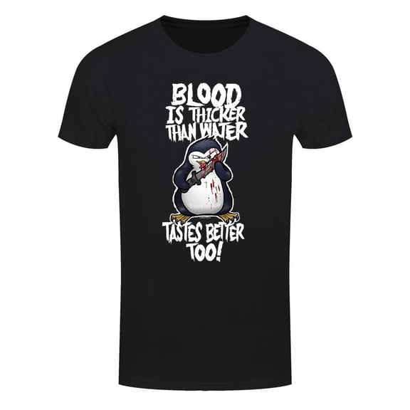 Psycho Penguin Mens Blood Is Thicker Than Water T-Shirt