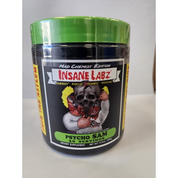 Psycho Sam Pre Workout Grape 30 servings Insane Labz