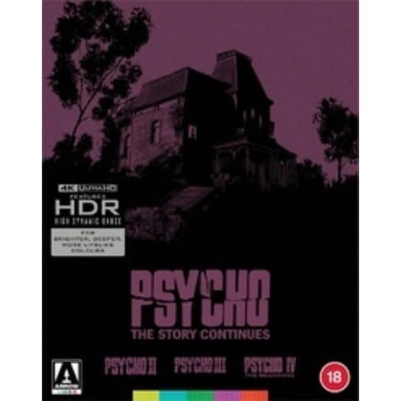 Psycho: The Story Continues (Psycho II / Psycho III / Psycho IV: The Beginning) (4K Ultra HD), Arrow, Horror