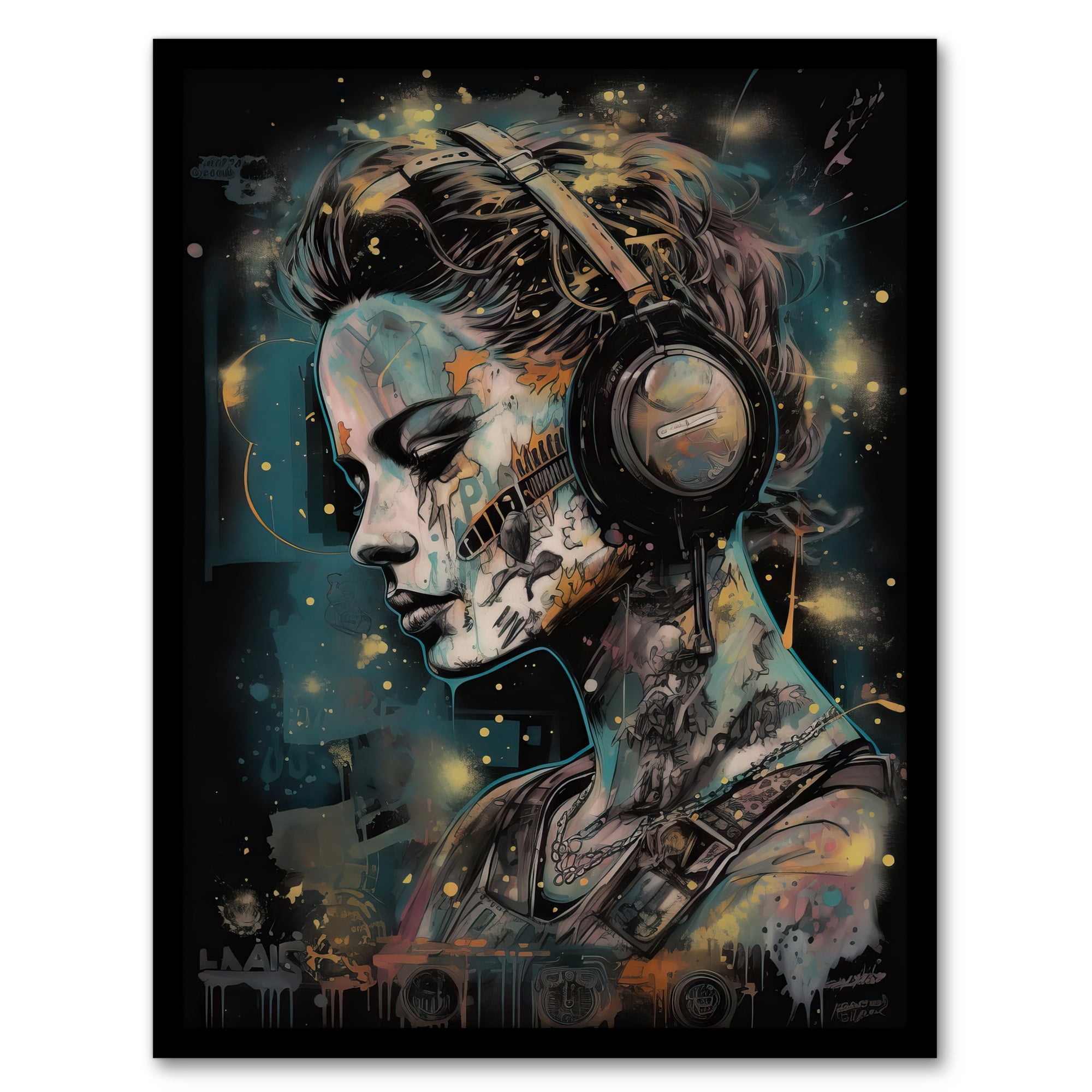 Psychobilly-Music-Artwork-Teal Psychobilly-Music-Artwork-Teal