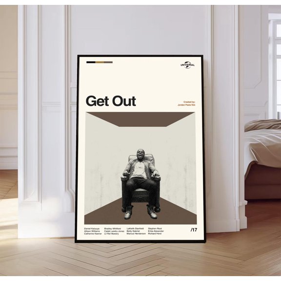 Psychological Horror Wall Decor Social Satire Art Minimalist Room, Unframed Poster