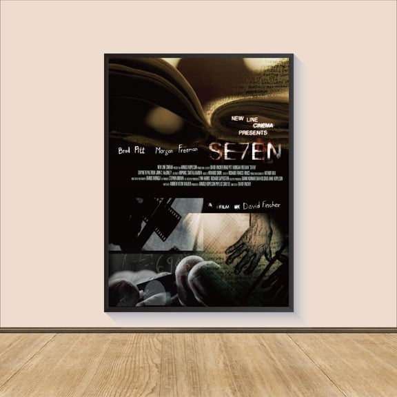 Psychological Serial Killer Wall Art Seven Deadly Sins Box Mystery Decor, Unframed Poster