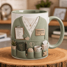 Psychologist Mug Personalized Therapist Uniform Coffee Cup Custom Name Gift