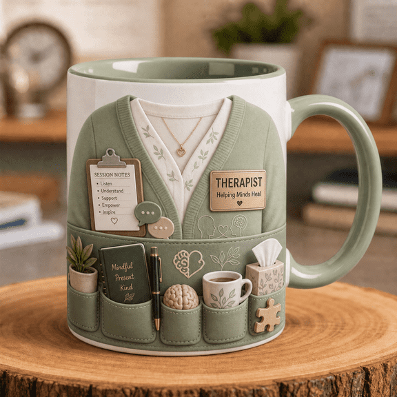 Psychologist Mug Personalized Therapist Uniform Coffee Cup Custom Name Gift