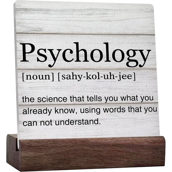 Psychology Definition Decor Ceramic Table Sign Psychology Country Desk Decorative Sign Office Decor For Desk Table Shelf