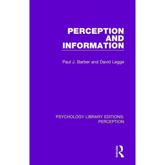 Psychology Library Editions: Perception Perception and Information, (Paperback)