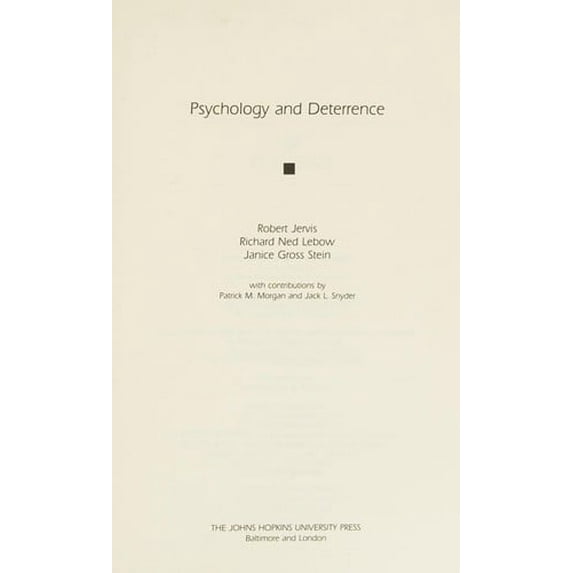 Pre-Owned Psychology and Deterrence (Hardcover) 9780801832772