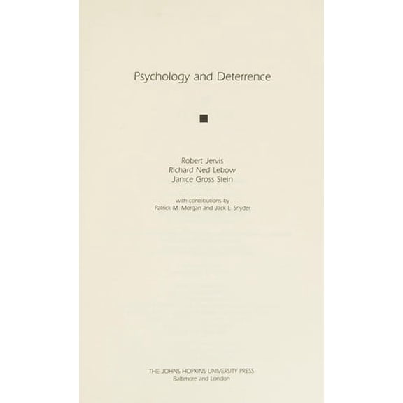 Pre-Owned Psychology and Deterrence (Hardcover) 9780801832772