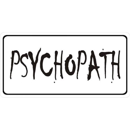 Psychopath Photo License Plate