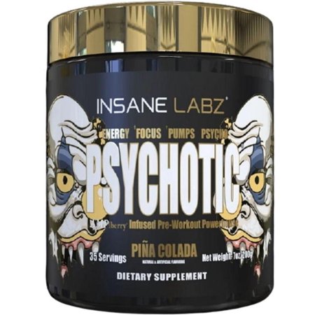 Psychotic Gold Pre Workout - Pina Colada - 35 Servings - Insane Labz
