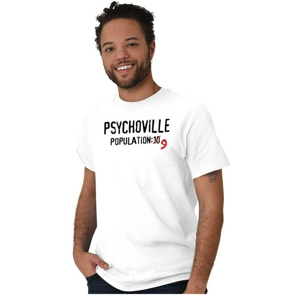 Psychoville Population Nine Funny Men's Graphic T Shirt Tees Brisco Brands X
