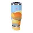 thumbnail image 1 of Psyduck 40 Oz Large Capacity Car Cup With Lid And Straw Stainless Steel Tumblers Cup With Handle For Women And Men, 1 of 8