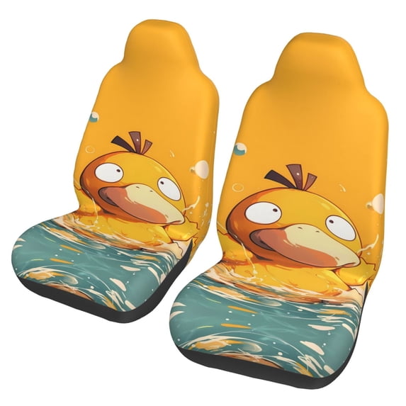 Psyduck Car Seat Covers 2 Pcs for Seat Protector Soft Flexible Seat Cushion Cover Fit for Most Car and Truck