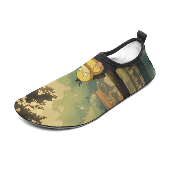 Psyduck Water Shoes Beach Swim Barefoot Quick Dry Aqua Socks, Non-Slip Sporty Water Shoes for Men Women 11/12women,9/10men