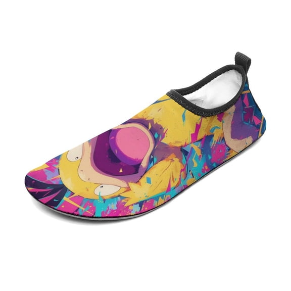 Psyduck Water Shoes Beach Swim Barefoot Quick Dry Aqua Socks, Non-Slip Sporty Water Shoes for Men Women 3/4women