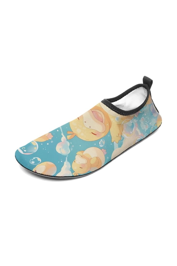 Psyduck Water Shoes Beach Swim Barefoot Quick Dry Aqua Socks, Non-Slip Sporty Water Shoes for Men Women 3/4women