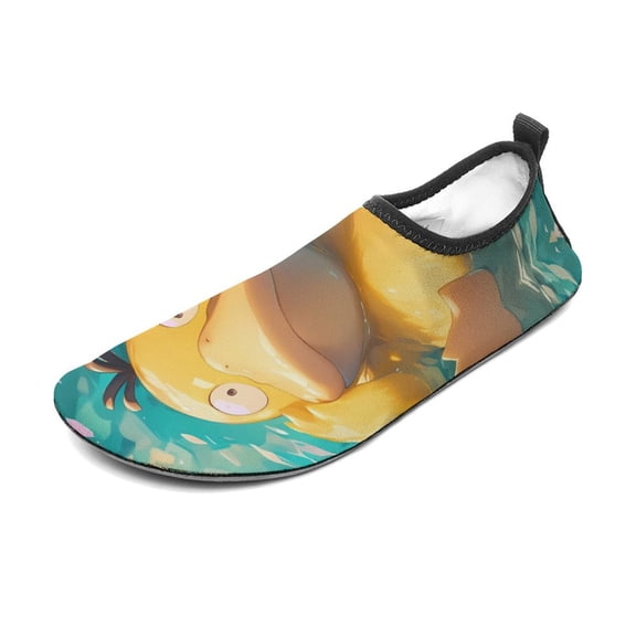 Psyduck Water Shoes Beach Swim Barefoot Quick Dry Aqua Socks, Non-Slip Sporty Water Shoes for Men Women 7/8women,5/6men