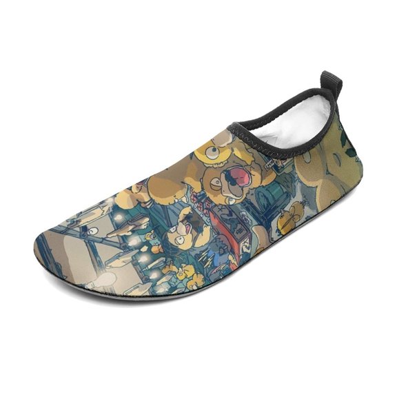 Psyduck Water Shoes Beach Swim Barefoot Quick Dry Aqua Socks, Non-Slip Sporty Water Shoes for Men Women 9/10women,7/8men