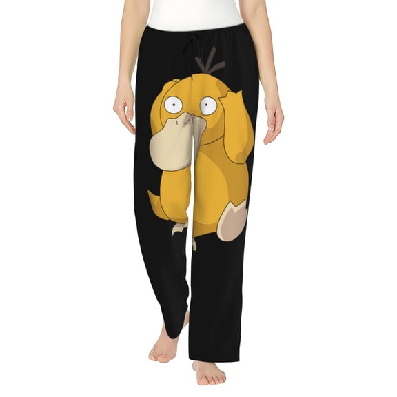 Psyduck Women's Pajama Pants Ultra Soft Comfy Sleep Lounge Pants Cartoon Print Lightweight Casual Bottoms Loungewear