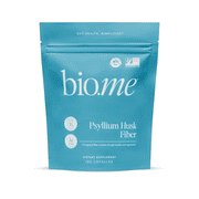 Bio.me Psyllium Husk Fiber Supplement Capsules for Regularity & Bloating Support   30 Servings, 180 Count