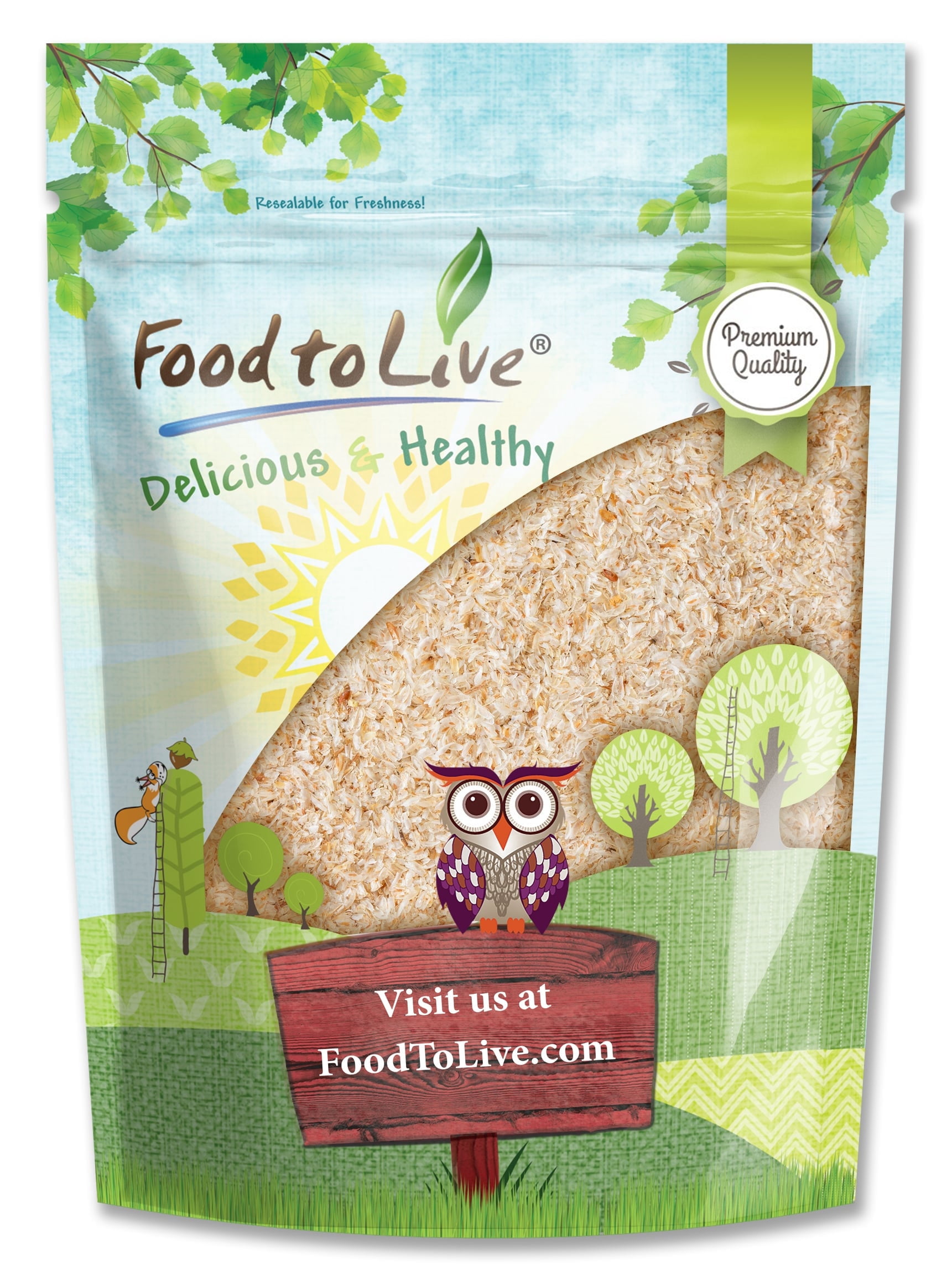 Psyllium Husks, Whole, 3 Pounds — Kosher, Raw, Vegan — by Food to Live
